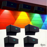 Solar Powered Fence Wall Lights Outdoor Garden Decor 8 Modes LED Waterproof